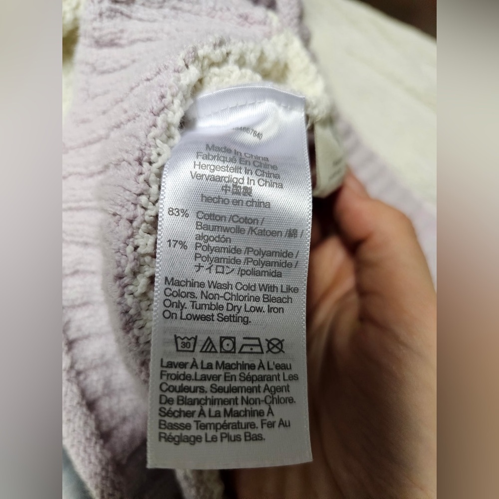Madewell Cream and Lavender Cardigan - Picture 4 of 5